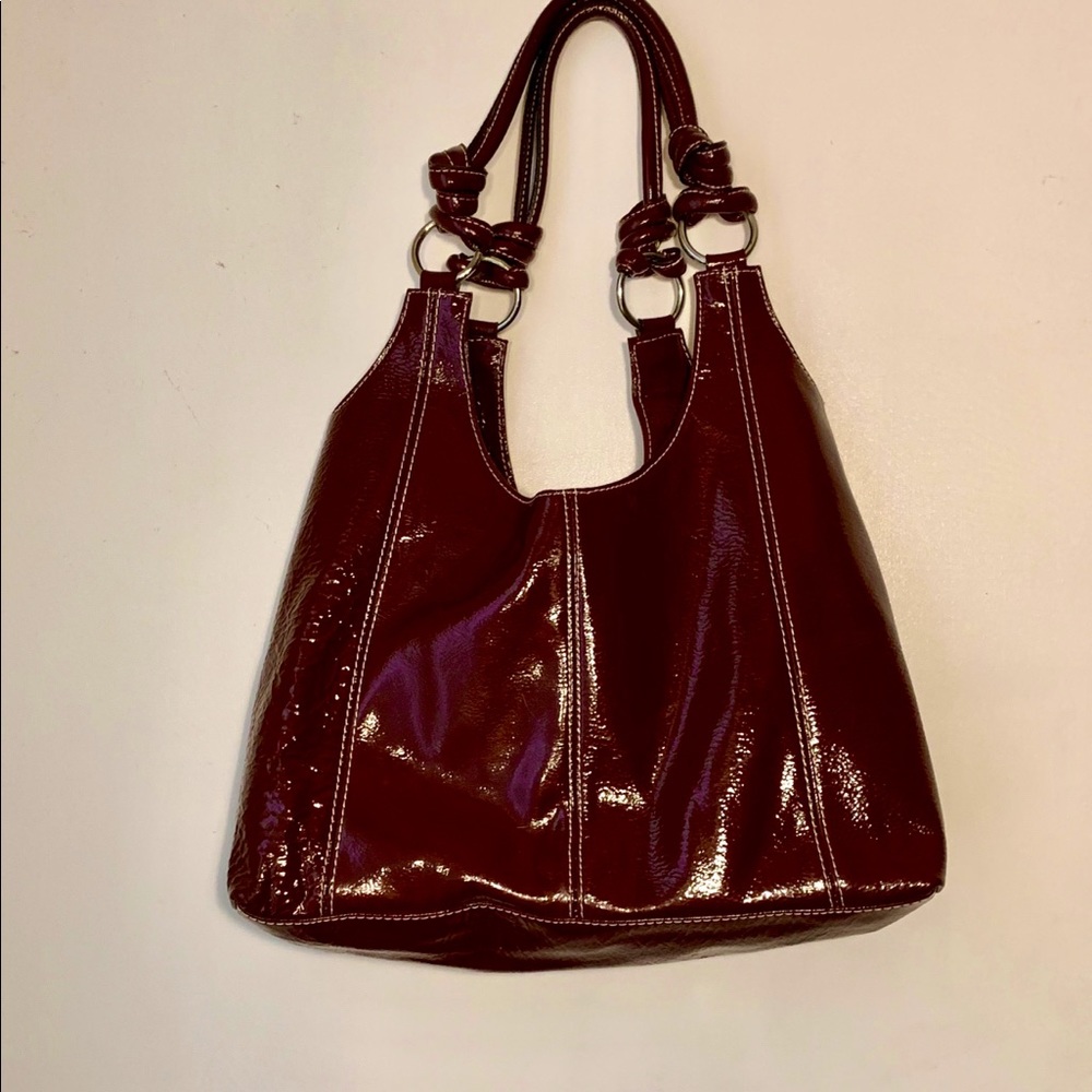 Patent leather red purse